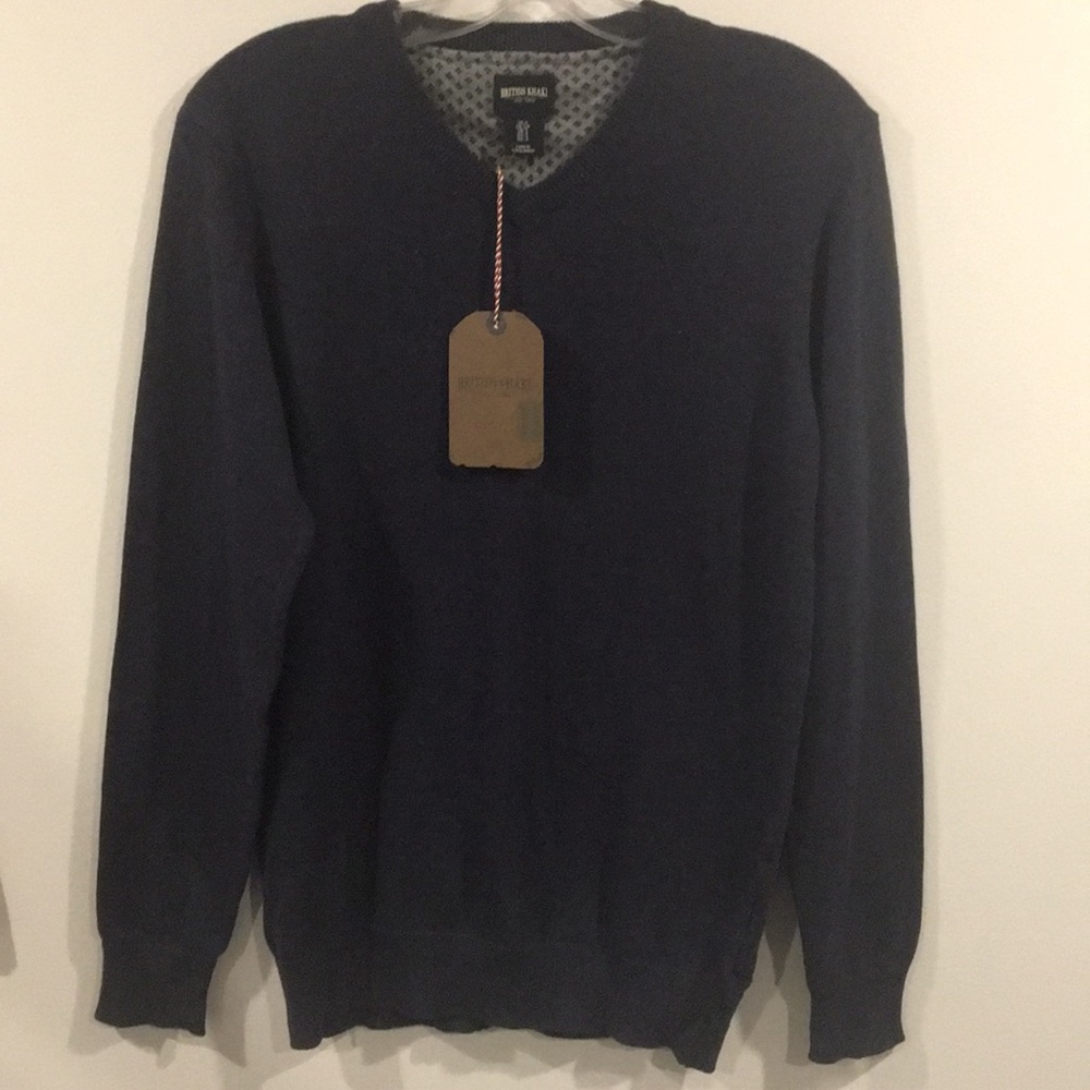 BRITISH KHAKI Long Sleeve Sweater Shirt Size Small